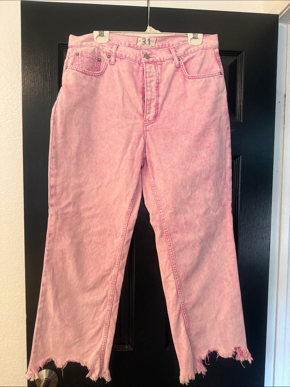 Pink Women's High-Rise Straight Jeans